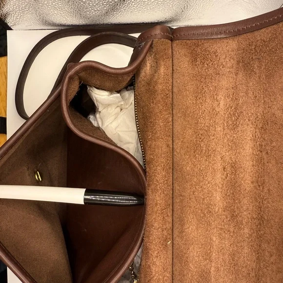 Coach vintage Willis Legacy 9927 Brown Leather Brass Crossbody Bag - Picture 5 of 13